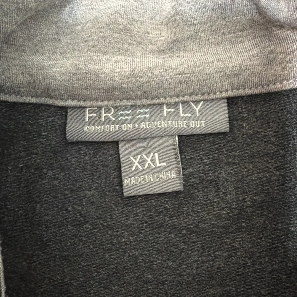 Free Fly Pullover Mens 2XL Gray Bamboo Heritage 1/4 Zip Mock Neck Fleece